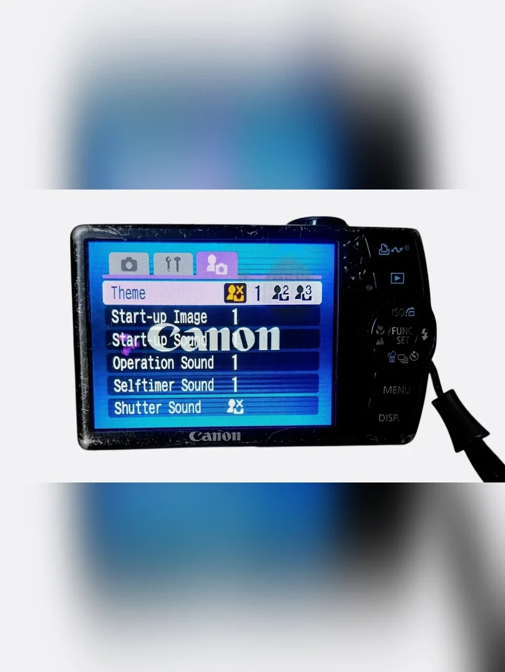 Canon PowerShot SD880 IS 10MP Digital Camera w/Battery, Charger, ETC LCD Spot